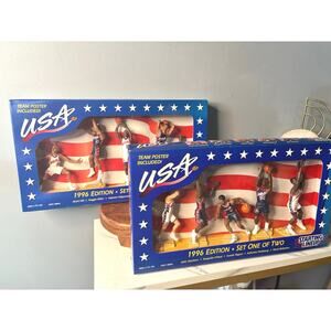 Vintage 1996 USA Basketball Starting Lineup – COMPLETE SEALED Two-Box Sets 1 & 2